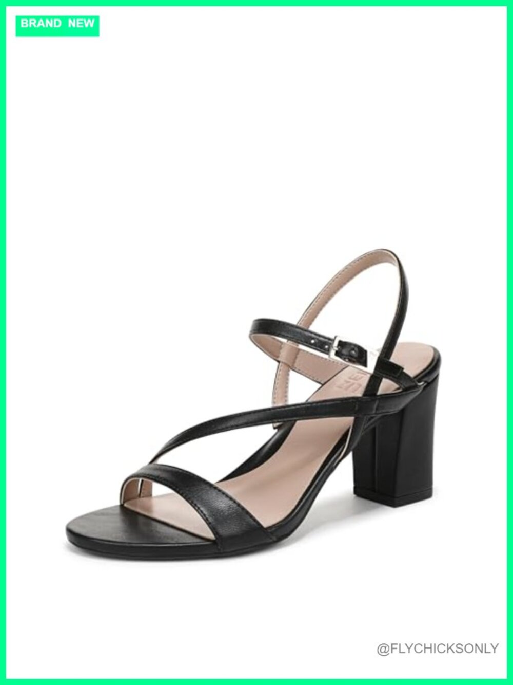 Naturalizer Hara Heeled Sandals Block Heel Open Toe Slingback Dress Sandals